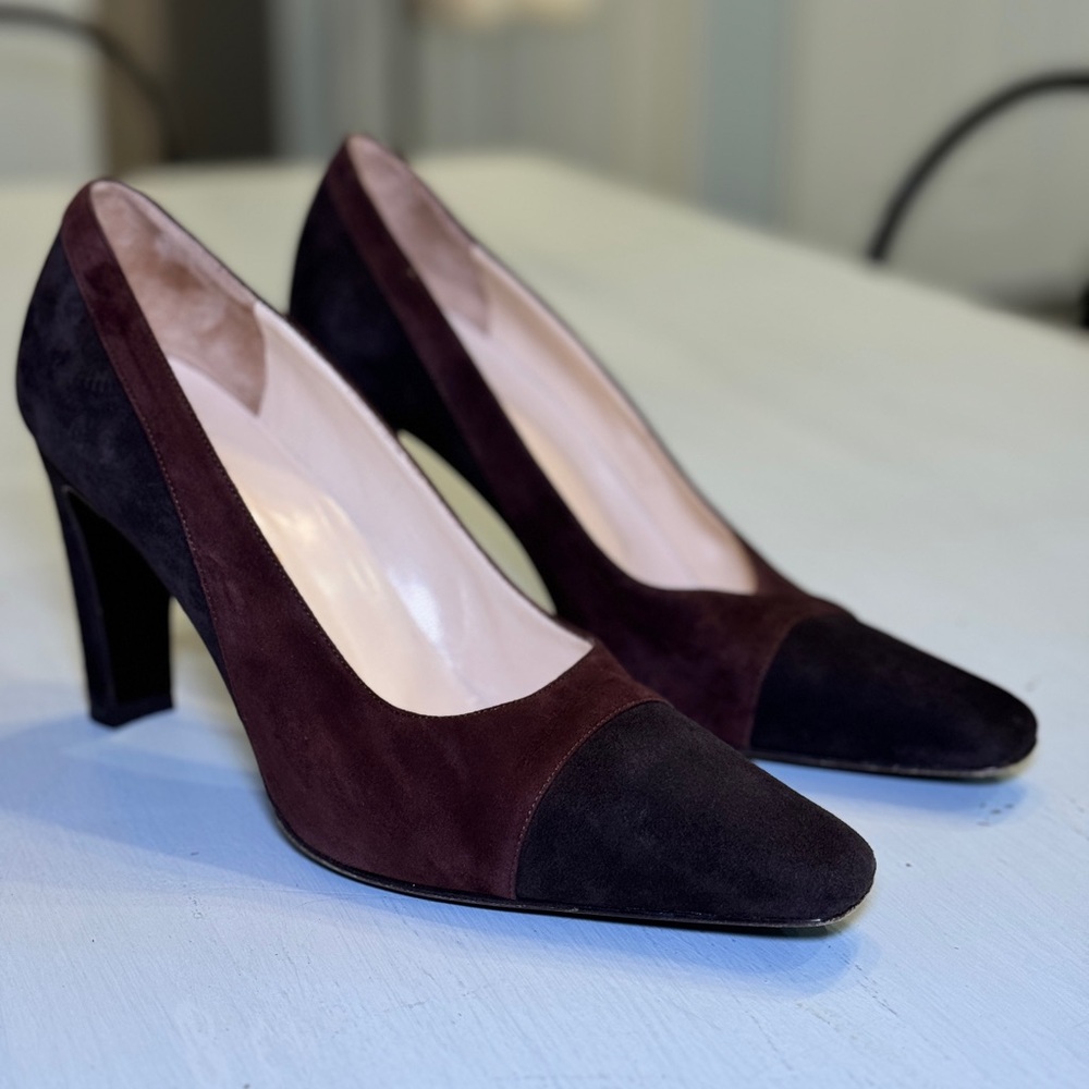 Paloma Picasso Colorblock Heel in Chocolate Brown Size 8.5